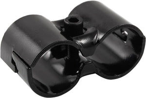 29mm Hole Dia Double Port Pipe Clamp Clip Lean Tube Connector