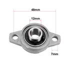 KFL001 Flanged Pillow Block Bearing, 12mm Bore Diameter, Zinc Alloy/Chrome Steel, Set Screw Lock (Pack of 1)