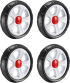 Plastic Swivel Pulley Wheel 159mm/6.26inch Dia Single Wheel 8mm Mounting Hole Dia, 4pcs