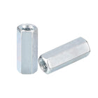 20pcs M6x10x25mm Coupling Nuts - Galvanized Carbon Steel Hex Threaded Rod Coupler for Furniture, Electronic, Industrial
