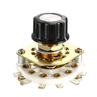 1P7T 1 Pole 7 Position 1 Deck Band Channel Rotary Switch Selector with Knob Cap
