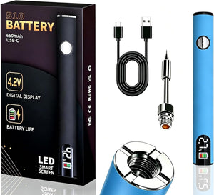 2026 LED-skjerm, 510 trådforbindelse trådløs sveisepensel, USB-C-grensesnitt, 650mAh batteri, tre temperaturinnstillinger, egnet for reparasjon av elektroniske produkter og husholdningsapparater.