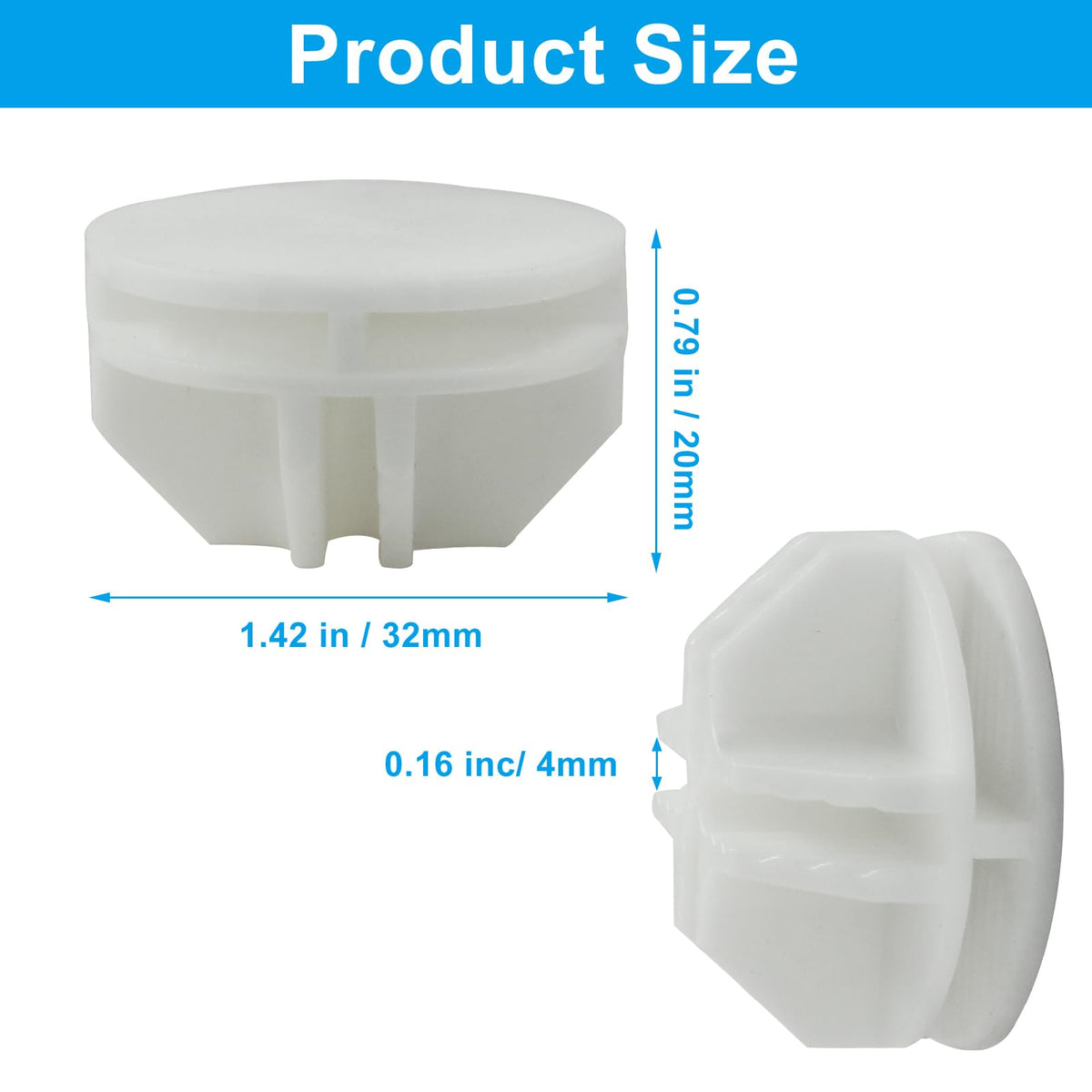 LänkMejor 16 Pcs Vit Plastanslutare, 36mm Trådgaller Kube