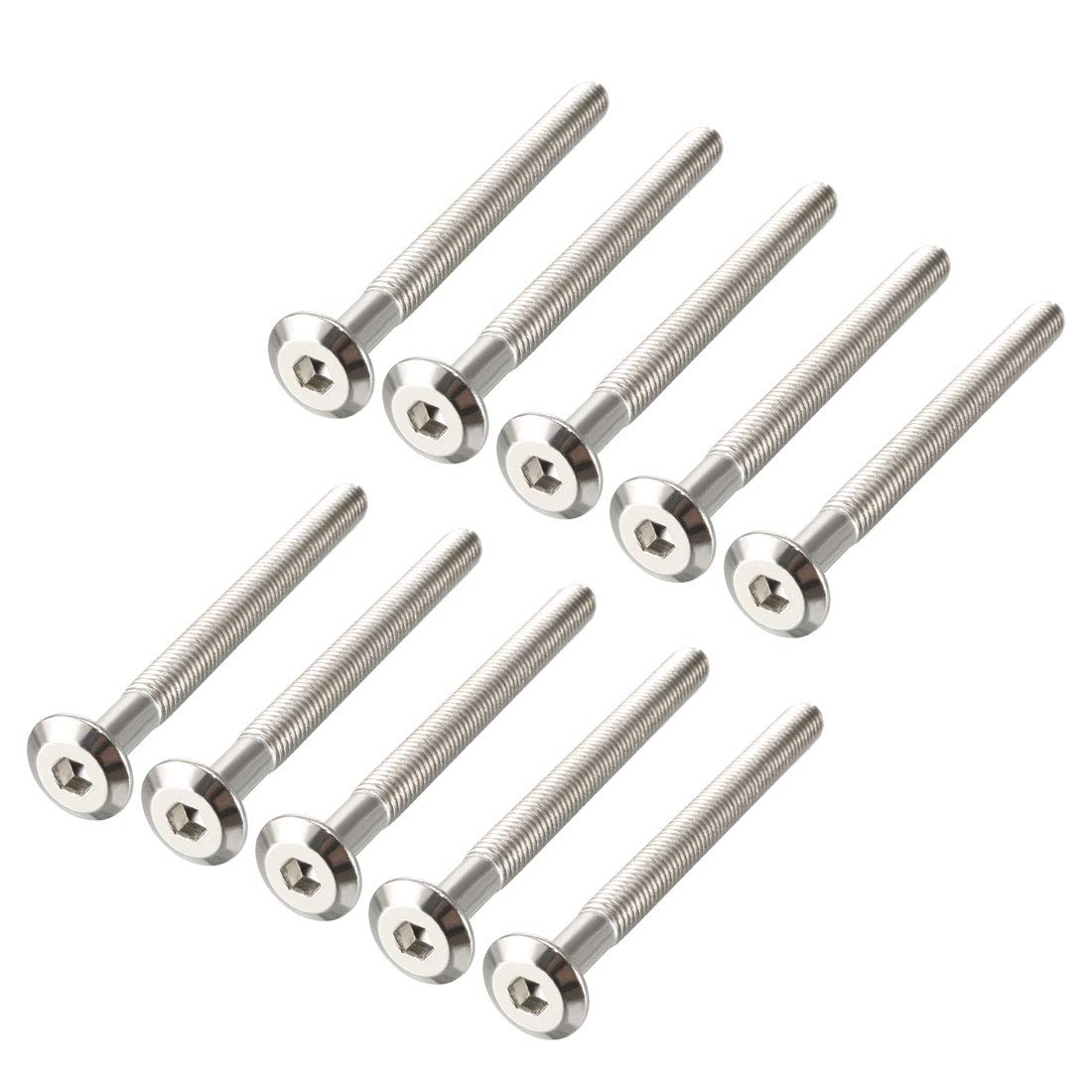 M6x70mm Furniture Bolts Hex Socket Screws Fastener 48mm Thread Length 10pcs