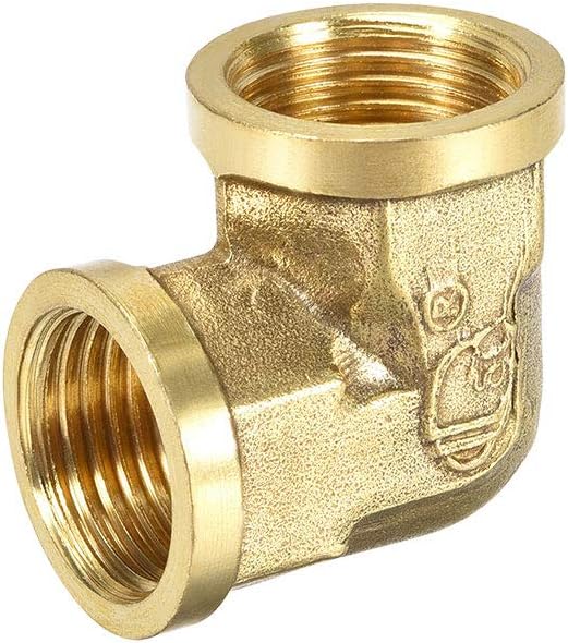 Brass Pipe Fitting 90 Degree Elbow 1/2 PT Female X 1/2 PT Female