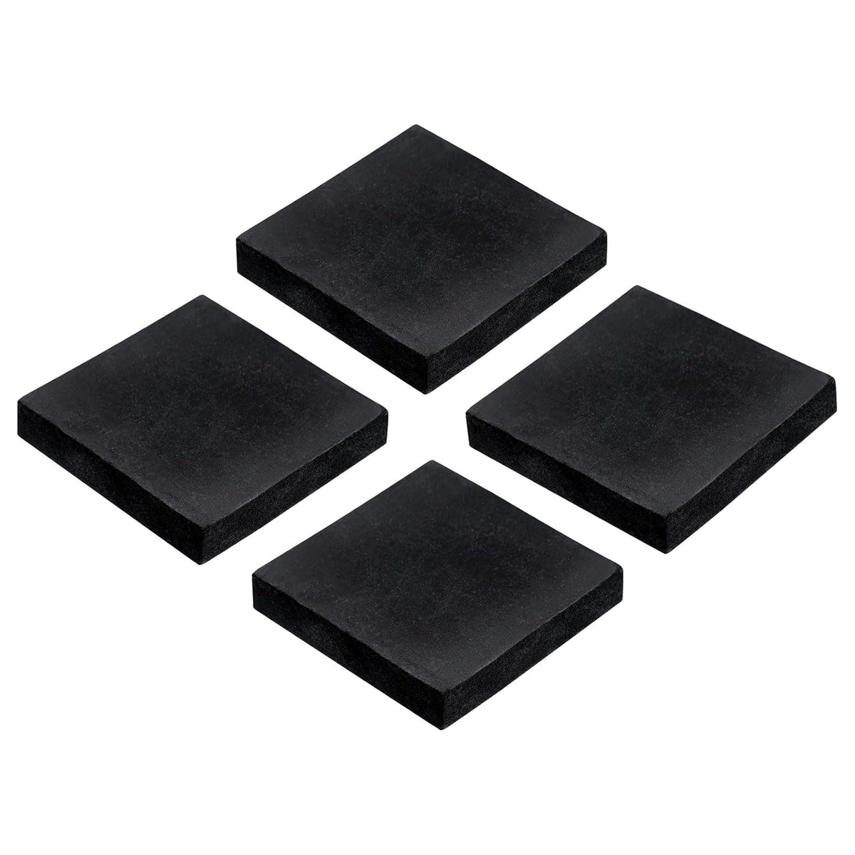 4pcs Rubber Anti-Vibration Pads Hard Pad, 50mm Square Vibration Isolation Mats, 10mm Thickness Non-Slip Rubber Blocks, Anti-Skid Anti Noise for HVAC, Compressor, Air Conditioner