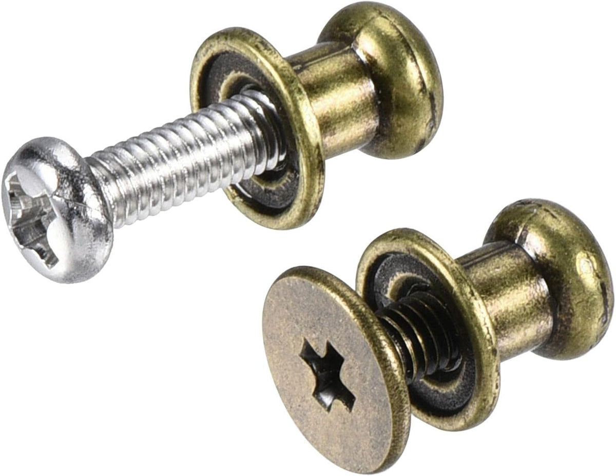 6mm Kopf-Durchmesser Runde Knöpfe Ziehgriff, 12pcs Zinklegierung für Schubkasten Ziehgriffe Geschenkbox Schrankgriffe mit Schrauben, Bronze-Ton