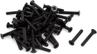 M3x20mm Phillips Nylon Countersunk Head Bolt Machine Screw Black 50Pcs