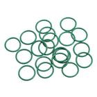 Fluorine Rubber O-Rings, 15mm OD 12mm ID 1.5mm Width FKM Seal Gasket for Machinery Plumbing, Green, Pack of 20