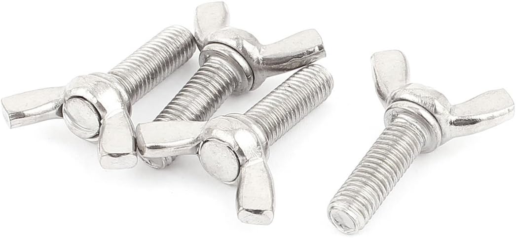 M8x25mm 304 Stainless Steel Butterfly Wing Screws Bolt Wingbolt 4pcs