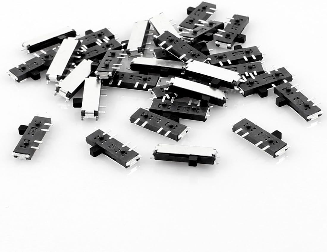 30 Pcs On/On/On 8 Pin 2P2T DPDT Miniature Surface Mounted Devices SMT Slide Switch 10x3mm