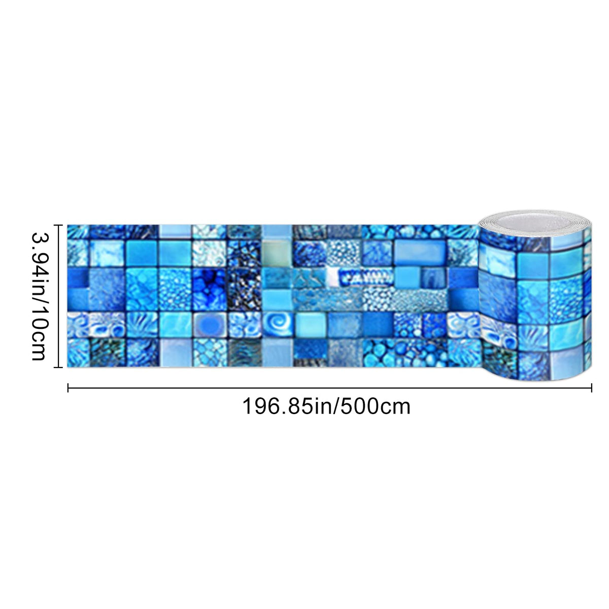 ลิงก์มีเจอร์ วอลเปปอร์บอร์เดอร์ ปลดแผ่นและติด 4x196 นิ้ว สีมอซายค์แบบภาพแบบสลับ
