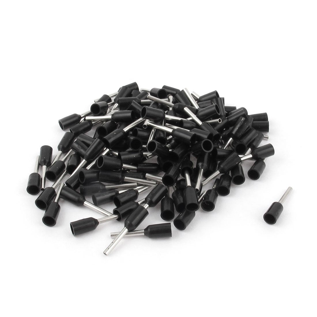 E0508 22AWG Insulated Ferrule Cord End Terminal Connector with 100 Piece, Black
