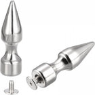 LinkMejor 10x35mm Screw Back Rivets, 10 Sets Solid Leather Studs Spike for DIY Silver Tone