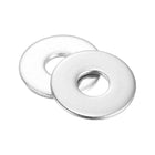 50Pcs M6 Flat Washer, 304 Stainless Steel 6.4mm ID x 18mm OD x 1.6mm Thick for Bolt Screw, Factories Repair, Kitchens, Shops, and Outdoor Construction, Silver