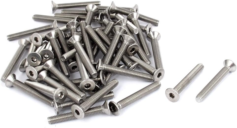 M4 x 30mm Hex Socket Countersunk Flat Head Screw Bolts 50pcs
