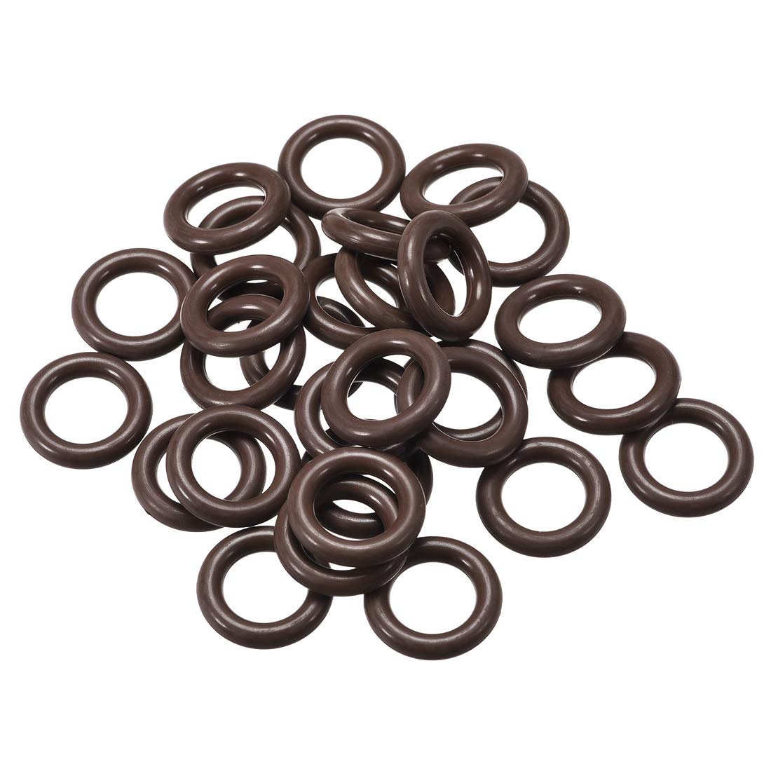 Fluorine Rubber O-Rings 16mm OD 9mm ID 3.5mm Width, Metric FKM Sealing Gasket, Pack of 25