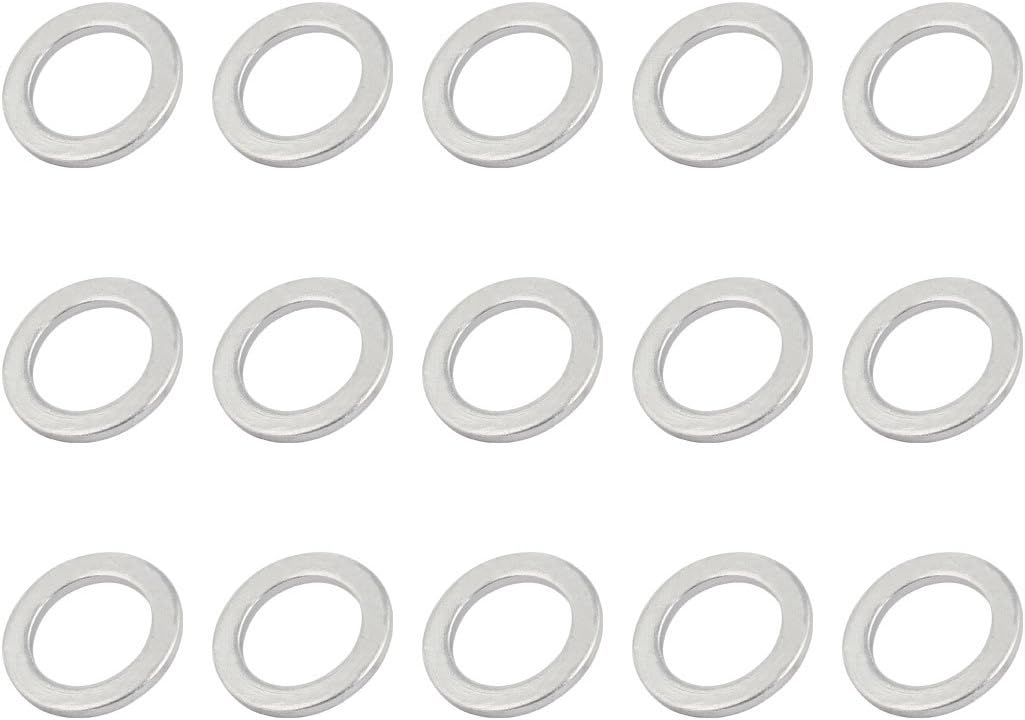 16mmx24mmx2mm Engine Oil Drain Plug Crush Gasket Aluminum Washer Seals 15pcs