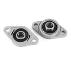 2 Pcs KFL08 8mm Zinc-Aluminum Alloy Flange Pillow Block Bearing