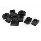 a16111800ux0935 10mm Hole Dia Furniture Connector Half Moon Nuts Spacer Washer Black (Pack of 10)