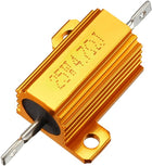 25W 4.7 Ohm 5% Aluminum Housing Resistor Screw Chassis Mounted Aluminum Case Wirewound Resistor Load Resistors Gold Tone 1 pcs