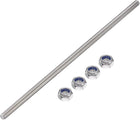 Fully Threaded Rod Hex Lock Nuts Kit,M8 x 250mm Bar,5Pcs M8 x 1.25mm Nylon Insert Stainless Steel 304