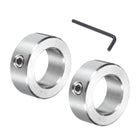 2 Pcs Set Screw Shaft Collar 1"Bore, 304 Stainless Steel Shaft Collars, 1-5/8"OD, 5/8"Thickness, Axle Collar Clamp with a Hex Wrench