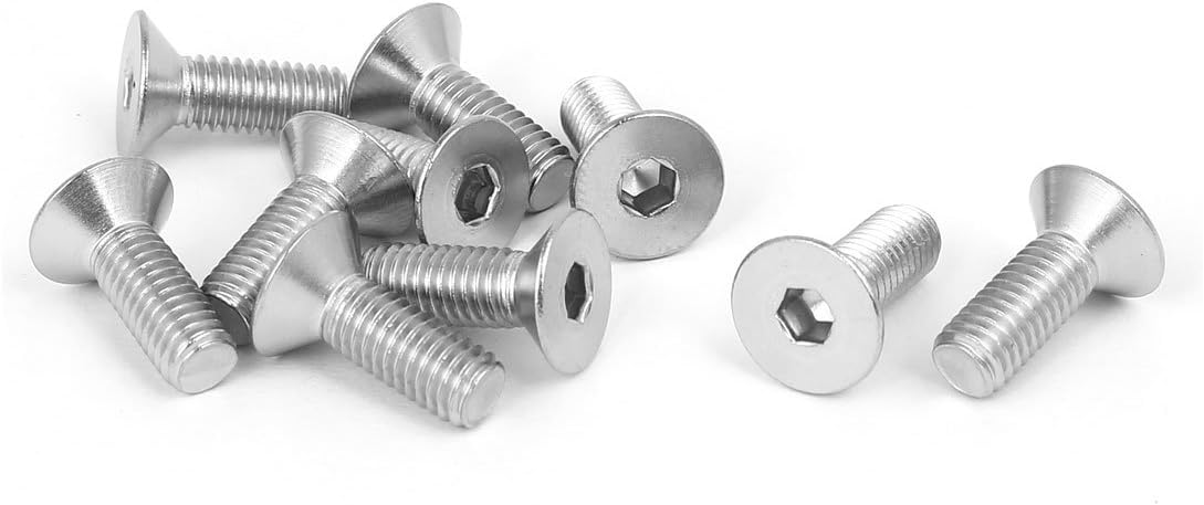 M5x14mm 316 Stainless Steel Countersunk Flat Head Hex Socket Cap Screw 10pcs