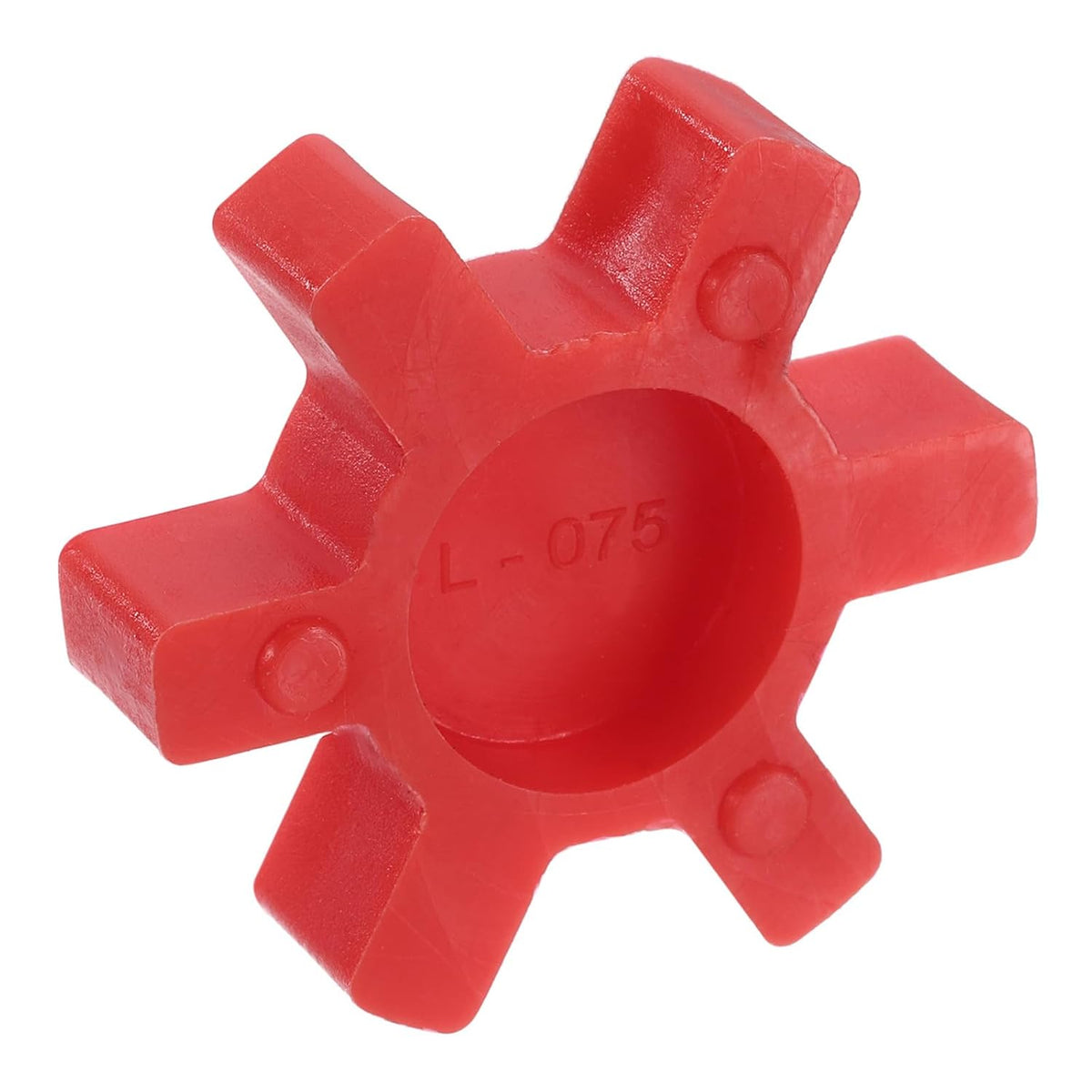 L075 Jaw Coupling Insert, Urethane Flexible Solid Type Center Insert for L-Jaw Couplings, Red