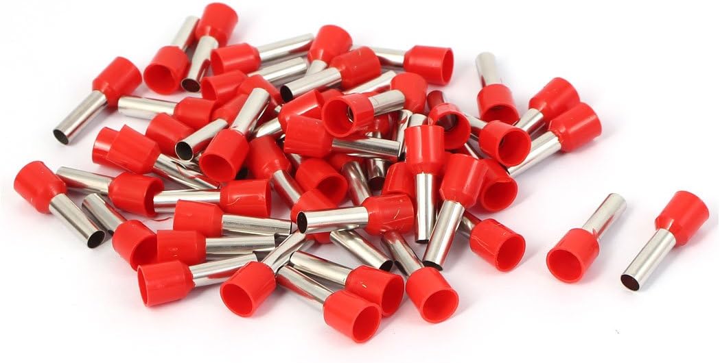 E6012 Tube Style Electric Wire Ends Sleeve Crimp Insulated Terminal 50pcs
