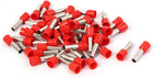 E6012 Tube Style Electric Wire Ends Sleeve Crimp Insulated Terminal 50pcs