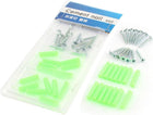 25mm Long Iron Concrete Cement Screw Anchor Nails Silver Tone 28 Sets