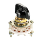 2P4T 2 Pole 4 Throw 1 Deck Band Channel Rotary Switch Selector with Black Plastic Knob