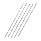 2.5mm x 250mm 304 Stainless Steel Solid Round Rod for DIY Craft - 5pcs