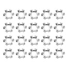 100Pcs 6# External Tooth Lock Washer, 304 Stainless Steel Multi-Tooth Star Washer Locking Fastener, Silver Tone