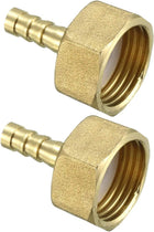 Brass Barb Hose Fitting Connector Adapter 6.5mm Barbed X G1/2 Female Pipe 2pcs