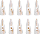 10Pcs Resin Toggle Buttons, 50mm/2" Double Holes Tooth Shape Sewing Wood Buttons for DIY Sweater Clothing Accessories, Beige