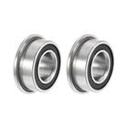 MF105-2RS Flanged Ball Bearing 5x10x4mm Double Sealed Chrome Steel Bearing 2pcs