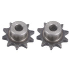 Chain Roller Sprocket, 10mm Bore 1/2" Pitch 10 Tooth Single Strand Type B Chain Sprocket, A3 Carbon Steel Roller Chain Sprocket for ISO 08B Chain, 2Pcs
