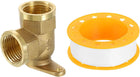 1 Pcs 90 Degree Drop Ear Elbow, 1/2 Inch Female x 1/2 Inch Female Brass Plumbing Fittings, Pipe Connector with Base Plate for Air Water Fuel Pipe