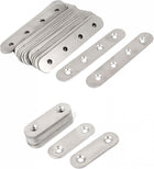 10 Pcs 50mmx16mmx2mm and 20 Pcs 100mm 4" Flat Brackets Straight Mending Plates Repair Fixing Joining