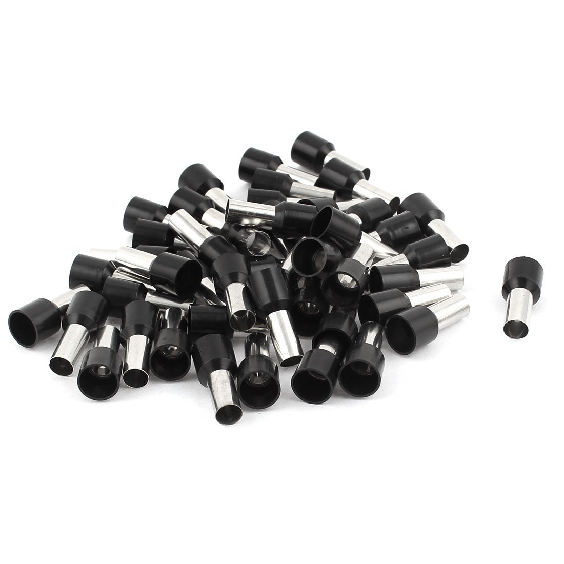 50 Pcs 16mm2 Crimp Terminal Bootlace Ferrule Connector Black