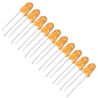 1uF Tantalum Capacitor, 25V 2 Pin Yellow Radial Electrolytic Capacitor Dipped Tantalum Bead Capacitors 20pcs