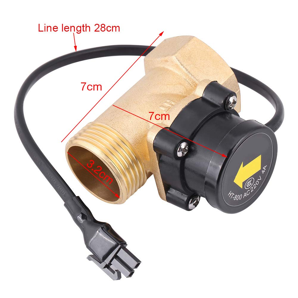 LinkMejor Water Flow Switch Automatic Control Valve G1 Thread 110V Sensor for Home Water Systems Pump Machine Liquid Level