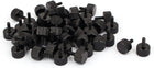 Computer PC Case M3x8mm Black Zinc Plated Flat Head Knurled Thumb Screw 50pcs