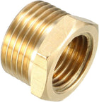 Brass Threaded Pipe Fitting 3/8 PT Male x 1/4 PT Female Hex Bushing Adapter