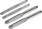 Metric Machine Tap Set M4 x 0.7mm and M6 x 1.0mm H2 High Speed Steel HSS Uncoated 3 Flutes Thread Tapping DIY Tool 4pcs