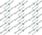30 Pcs 6mm x 30mm Aluminum/Steel Open End Blind Rivets