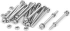 M4 x 50mm 304 Stainless Steel Phillips Pan Head Screws Nuts w Washers 15 Sets