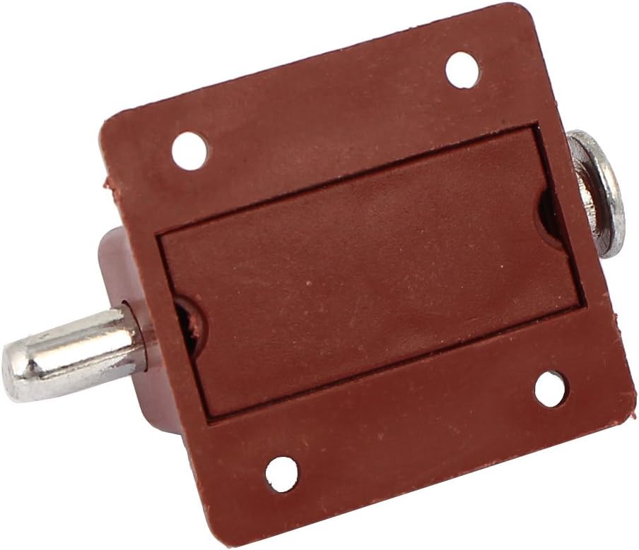 Cabinet Wardrobe Brown Shell Press Button Automatic Barrel Bolt Latch Lock 3pcs